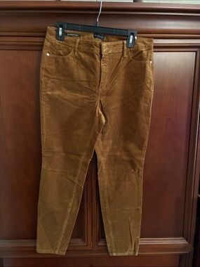 Talbots Skinny Corduroy Pants in Warm Brown